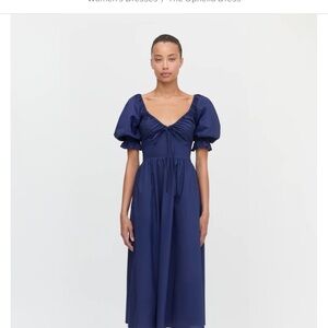 Hill House Home The Ophelia Dress / Navy Poplin